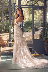 Nox Anabel's JE974: Embroidered Allure for the Modern Bride