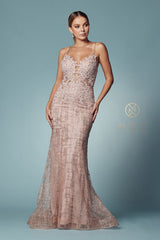 Nox Anabel's Ethereal Gown: Shimmering Lace and Graceful Flow