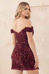 Nox Anabel: Shimmering Sequined Cocktail Dress for Enchanting Evenings