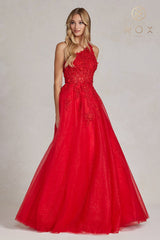 Enchanting Floral Lace Corset Gown by Nox Anabel: A Timeless Masterpiece for Special Occasions