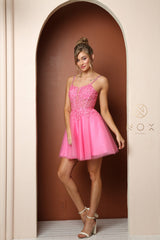 Enchanting Ethereal Beauty: Nox Anabel's Embroidered Illusion Gown