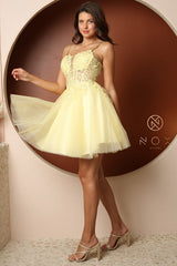 **Nox Anabel's Enchanting Illusion Bodice Dress: Ethereal Elegance for Formal Occasions**