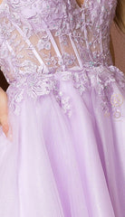 Enchanting Nox Anabel Party Dress: Sculpted Silhouette, Captivating Back