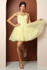 Nox Anabel T744: Captivating Lace Appliqué Cocktail Dress for Romantic Occasions