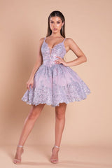 **Portia and Scarlet: Enchanting Embellished V-Neck Cocktail Dress**