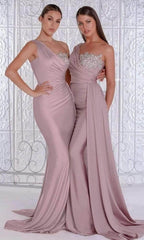Portia and Scarlett: Enchanting One-Shoulder Gown for Unforgettable Occasions