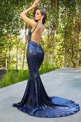 **Portia and Scarlett's Timeless Glamour: PS21287 Sequined Mermaid Gown**