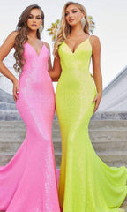 **Portia and Scarlett's Timeless Glamour: PS21287 Sequined Mermaid Gown**