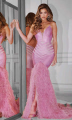 Enchanting Portia and Scarlett Gown: Shimmering Sequins, Daring Décolletage, and a Captivating Mermaid Silhouette