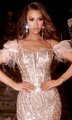 Captivate with Portia and Scarlett: Ethereal Elegance in a Shimmering Mermaid Gown