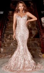Portia and Scarlett: Captivating Evening Gown with Intricate Embellishments