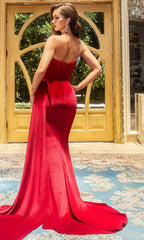 Indulge in Opulence: Portia and Scarlett's Velvet Rose Petal Gown
