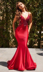 Enchanting Portia and Scarlett Gown: A Trumpet Silhouette of Radiance and Grace
