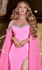 **Portia and Scarlett's Enchanting Off-Shoulder Jewel Gown for Unforgettable Occasions**