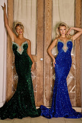 Captivating Sequined Mermaid Gown for Unforgettable Occasions