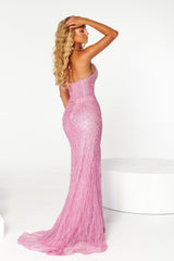 Enchanting Portia and Scarlett Gown: Shimmering Beadwork, Timeless Silhouette