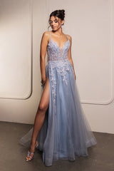 Sweetheart Beaded High Slit Gala Gown RQ8137