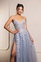 Sweetheart Beaded High Slit Gala Gown RQ8137