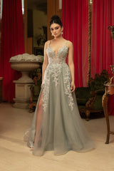 Sweetheart Beaded High Slit Gala Gown RQ8137