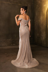 Off The Shoulder Sheath Prom Gown RQ8198