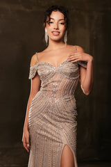 Off The Shoulder Sheath Prom Gown RQ8198