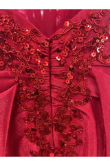 Beaded Taffeta Sleeveless Gown by Ladivine CM372 - Long Formal Dresses