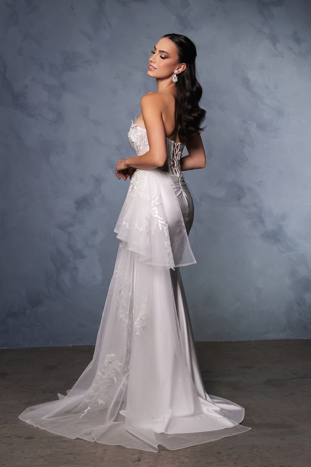 Bridal Gown Wedding High Slit Sheath Strapless Dress By May Queen MQ2072 - Dress