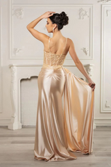 Champagne Wedding Dress Long Bridal Gown and Plus Size By RQ8103