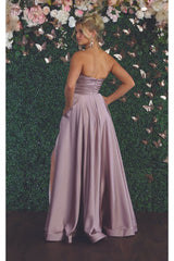 Classy Bridesmaid Satin Dress