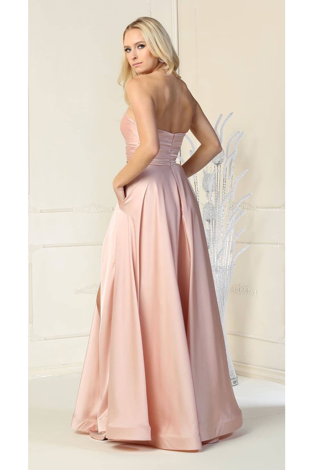 Classy Bridesmaid Satin Dress