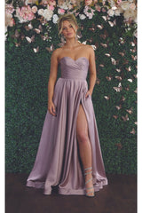 Classy Bridesmaid Satin Dress