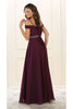 Elegant Bridesmaids Long Dress - CHAMPAGNE / 4