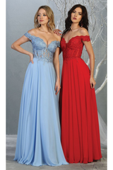 Elegant Formal Embroidered Prom Gown And Plus Size