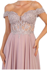 Elegant Formal Embroidered Prom Gown And Plus Size