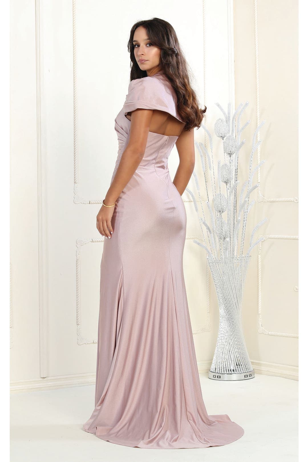 Pleated Fitted Mermaid Dress - Dress
