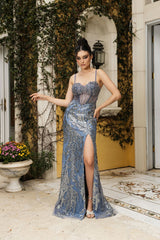 Evening Dress Sleeveless Sequin Sheath Gala Gown By Royal Queen RQ8160 - Dress