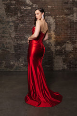 Evening Dress Sweetheart High Side Slit Gala Gown By May Queen MQ2152 - Dress