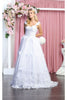 Floral Quinceañera Gown - WHITE / 4