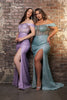 Formal Dress High Slit Ruched Evening Gown By May Queen MQ2115 - Dress