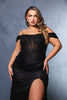 Formal Dress High Slit Ruched Evening Gown By May Queen MQ2115 - Dress