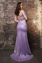 Formal Dress High Slit Ruched Evening Gown By May Queen MQ2115 - Dress