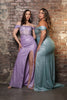 Formal Dress High Slit Ruched Evening Gown By May Queen MQ2115 - Dress