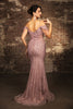 Formal Dress Plunging V-Neck Sheath Evening Gown By Royal Queen RQ8197 - Dress