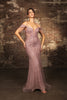 Formal Dress Plunging V-Neck Sheath Evening Gown By Royal Queen RQ8197 - Dress