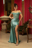 Formal Dress Sleeveless Ruched High Slit Gown By Royal Queen RQ8183 - Dress
