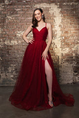 Formal Dress Spaghetti strap A-Line Prom Gown By Royal Queen RQ8196 - Dress