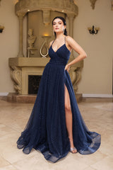 Formal Dress Spaghetti strap A-Line Prom Gown By Royal Queen RQ8196 - Dress