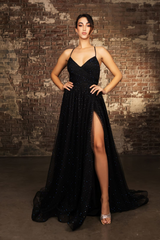 Formal Dress Spaghetti strap A-Line Prom Gown By Royal Queen RQ8196 - Dress