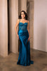 Formal Dress Spaghetti Straps Mermaid High Slit By May Queen MQ2111 - TEAL BLUE / 4 - Dress