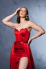 Formal Dress Strapless High Split A-Line Prom Gown By May Queen MQ2144 - Dress
